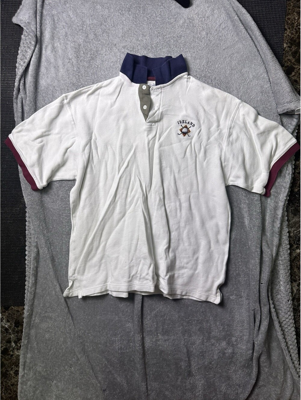 Vintage Gear For Sports Ireland Golf Polo Shirt XL Embroidered 90s Colorblock